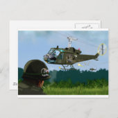 Vietnam War Bell Huey. Briefkaart (Voorkant / Achterkant)