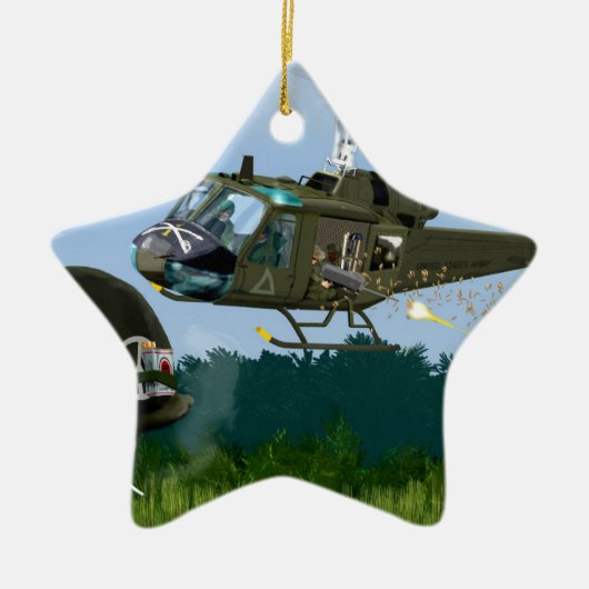 Vietnam War Bell Huey. Keramisch Ornament (Voorkant)
