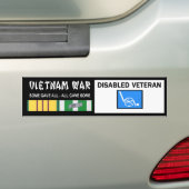 VIETNAM WAR - GEHANDICAPTE VET BUMPERSTICKER (Op auto)