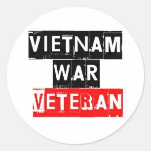 vietnam war veteraan ronde sticker