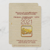 Vietnamees goudpapier - Uitnodiging 2021 (Voorkant / Achterkant)