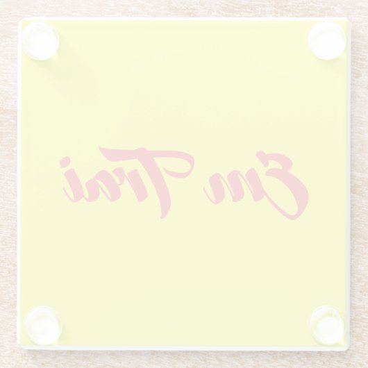 Vietnamees (jong) Broeder - Em Trai ~ Tipragng Vik Glazen Onderzetter (Achterkant)