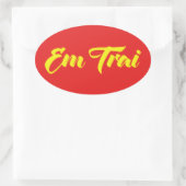 Vietnamees (jong) Broeder - Em Trai ~ Tipragng Vik Ovale Sticker (Tas)