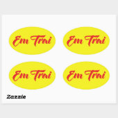 Vietnamees (jong) Broeder - Em Trai ~ Tipragng Vik Ovale Sticker (Vel)