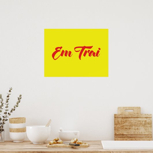 Vietnamees (jong) Broeder - Em Trai ~ Tipragng Vik Poster (Keuken)