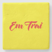 Vietnamees (jong) Broeder - Em Trai ~ Tipragng Vik Stenen Onderzetter (Voorkant)