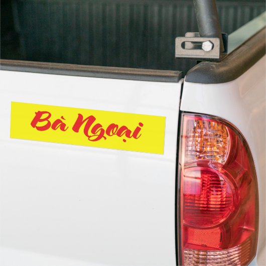 Vietnamees (moeder) grootmoeder - Bà Ngoi Bumpersticker (Op Truck)