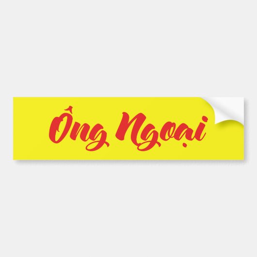 Vietnamees (moederlijk) grootvader - Ông Ngoi Bumpersticker (Voorkant)
