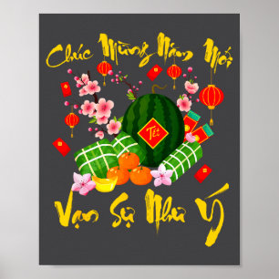 Vietnamees Nieuw Lunaar Jaar Chuc Mung Nam Moi Van Poster