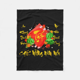 Vietnamees Nieuwjaar 2026 Tet Viet Chuc Mung Fleece Deken