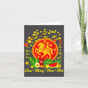Vietnamees Nieuwjaar 2026 Tet Viet Chuc Mung Kaart