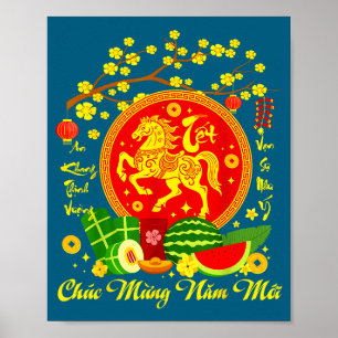 Vietnamees Nieuwjaar 2026 Tet Viet Chuc Mung  Poster