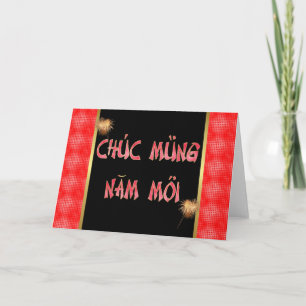 Vietnamees Nieuwjaar van de kat Gelukkig Nieuwjaar Feestdagen Kaart