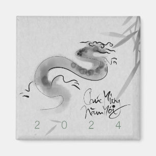 Vietnamees Origineel Drakenjaar 2024 SqM Magneet