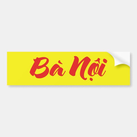 Vietnamees (vaderlijk) grootmoeder - Bà Nempli Bumpersticker (Voorkant)