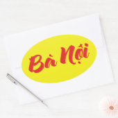 Vietnamees (vaderlijk) grootmoeder - Bà Nempli Ovale Sticker (Envelop)
