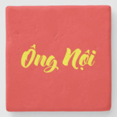 Vietnamees (vaderlijk) grootvader - Ông Nempli Stenen Onderzetter (Voorkant)