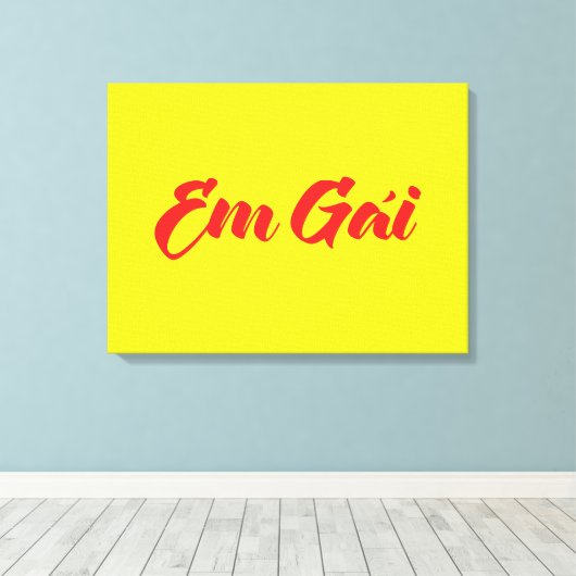 Vietnamees zuster - Em Gái ~ Tipassng Vioott Canvas Afdruk (Insitu (Houten vloer))