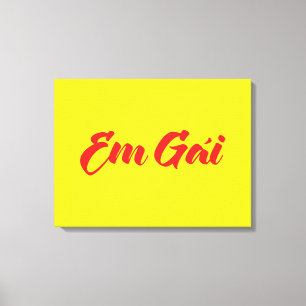 Vietnamees zuster - Em Gái ~ Tipassng Vioott Canvas Afdruk