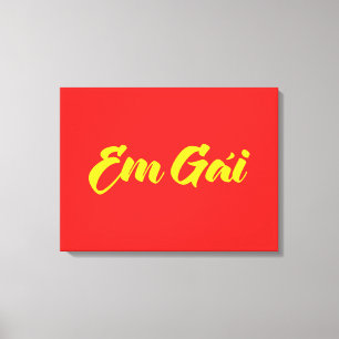 Vietnamees zuster - Em Gái ~ Tipassng Vioott Canvas Afdruk