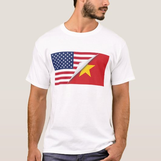 Vietnamese Amerikaanse vlag T-shirt (Voorkant)