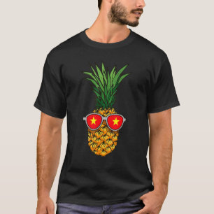 Vietnamese anananas Vietnam vlag zonnebril Summier T-shirt