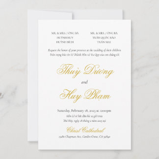 Vietnamese bilaterale uitnodiging in script