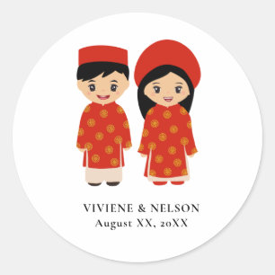 Vietnamese bruiloft Sticker