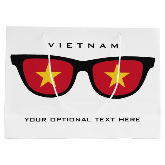 Vietnamese cadeautas met aangepaste tekst en kleur (Achterkant)