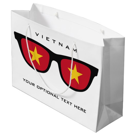 Vietnamese cadeautas met aangepaste tekst en kleur (Achterkant Gekanteld)