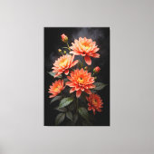 Vietnamese Chrysanthemum on the Moon Canvas Afdruk (Voorkant)