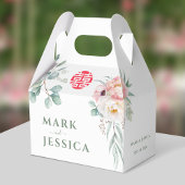 Vietnamese Double Happiness Pioenenbruiloft Bedankdoosjes