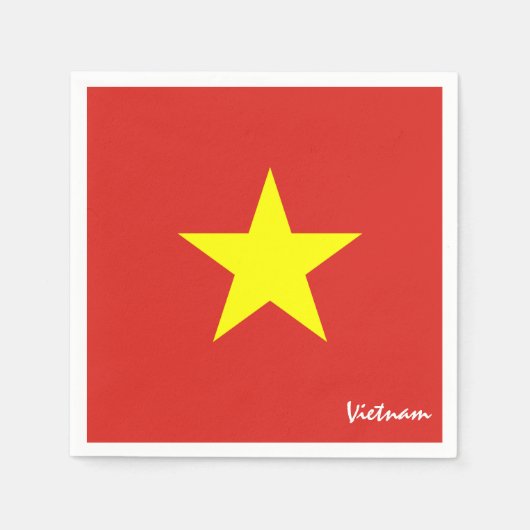 Vietnamese en Vietnamese Vlag partij mode / sport Servet (Voorkant)