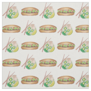 Vietnamese kippen Pho Pork Banh Mi Sandwich Stof