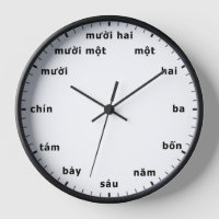 Vietnamese klok Vietnam tijd uur nummer tellen