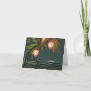 Vietnamese lantaarn Folded Notecard Bedankkaart