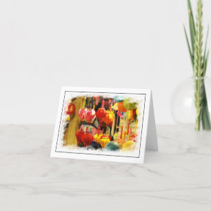 Vietnamese lantaarn Folded Notecard Bedankkaart