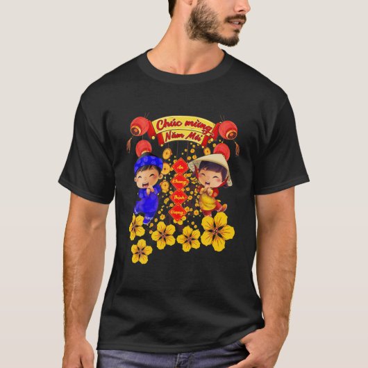 Vietnamese loods nieuwjaar Tet Viet Tiger Chuc Mun T-shirt (Voorkant)