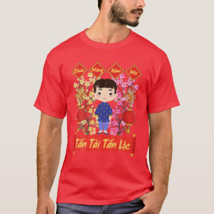 Vietnamese nieuwjaardevaluaties Tet 2022 Chuc Mu T-shirt