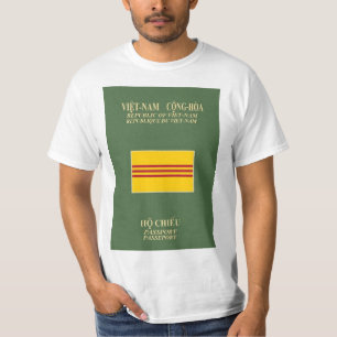 Vietnamese paspoort - vlag van Zuid-Vietnam T-shirt