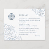 Vietnamese pioenensong Hy Wedding Thiệp Mời (Voorkant)