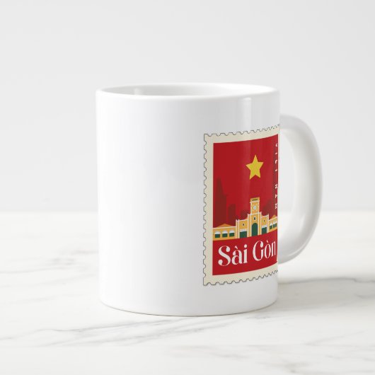 Vietnamese Saigon Stamp Printed Mug (Devant droit)