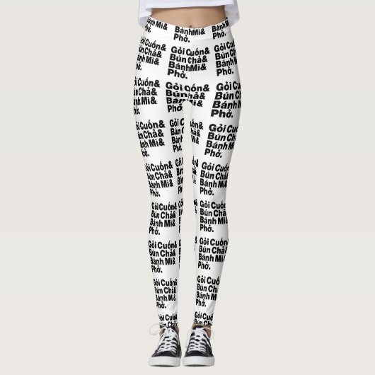 Vietnamese Street Food Leggings (Voorkant)