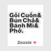 Vietnamese Street Food Sticker (Vel)
