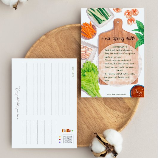 Vietnamese Verse lenterollen - Recept Briefkaart