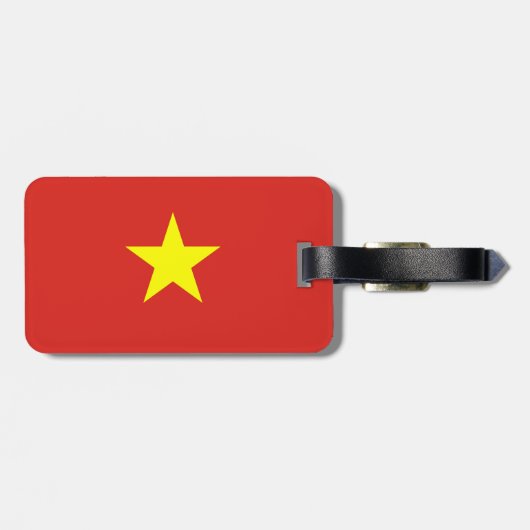 Vietnamese vlag bagagelabel (Achterkant horizontaal)