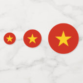 Vietnamese vlag confetti (Achterkanten)