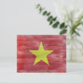 Vietnamese vlag, in nood briefkaart (Staand voorkant)