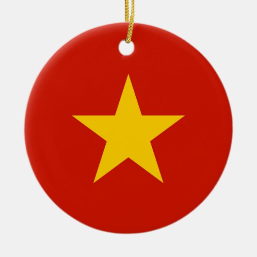 Vietnamese vlag keramisch ornament (Voorkant)