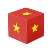 Vietnamese vlag kubus (Achter hoekig)